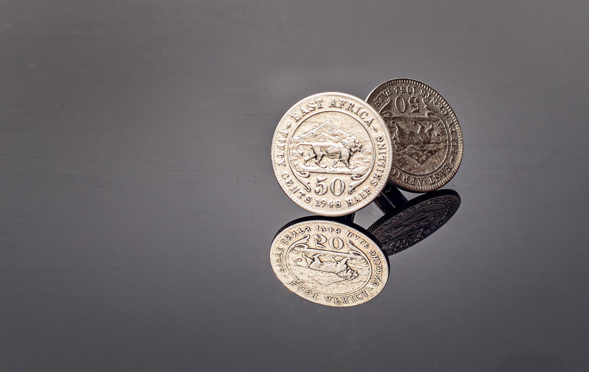 Rare Half-Shilling/ 50 cent East African Coin Cufflinks