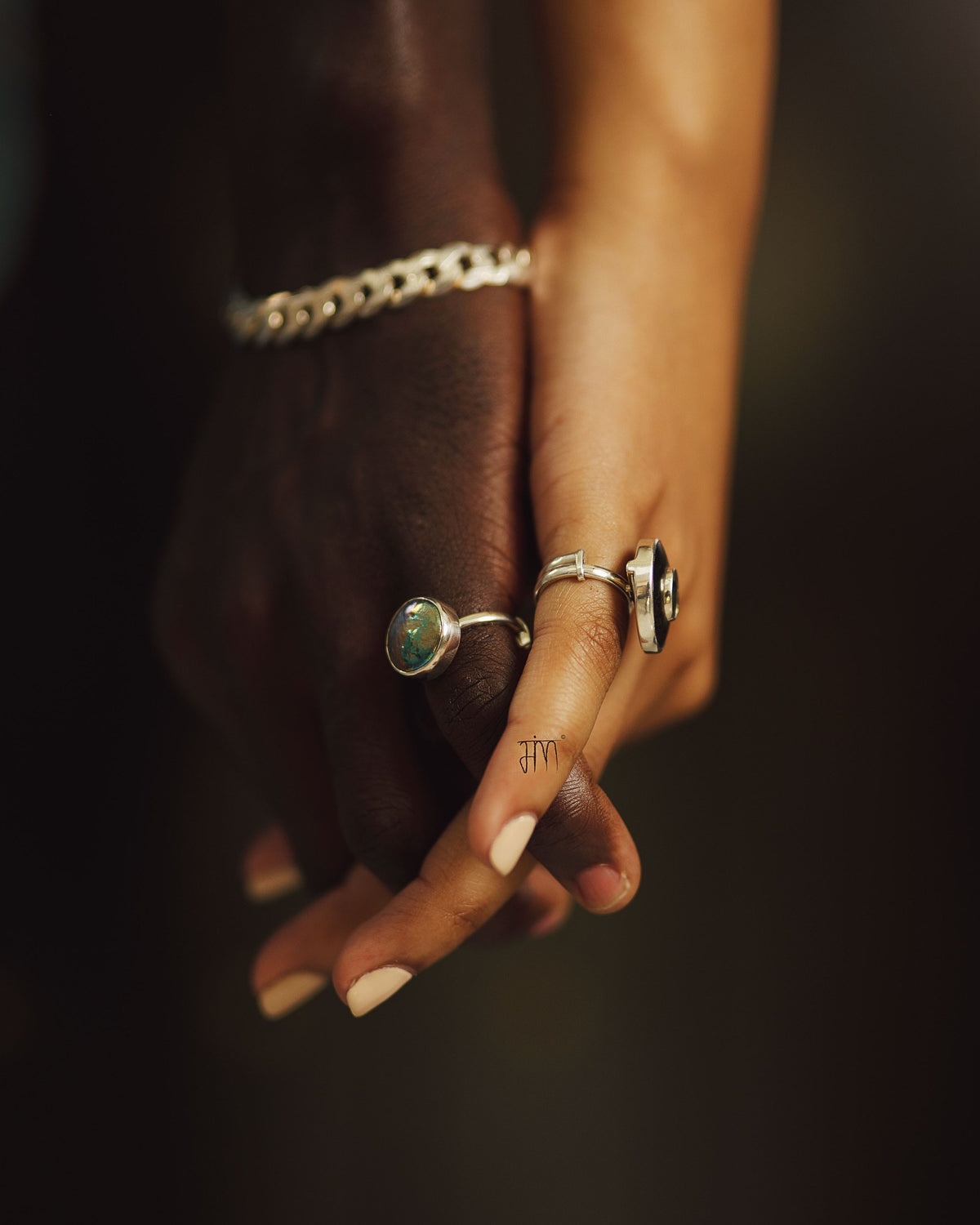 Raw Earth Ring with Pearl