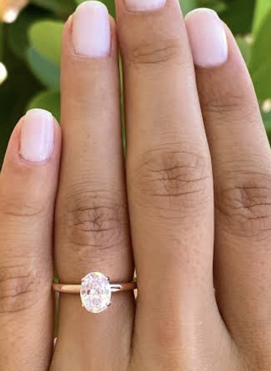 Suhani Gold Oval Diamond Ring