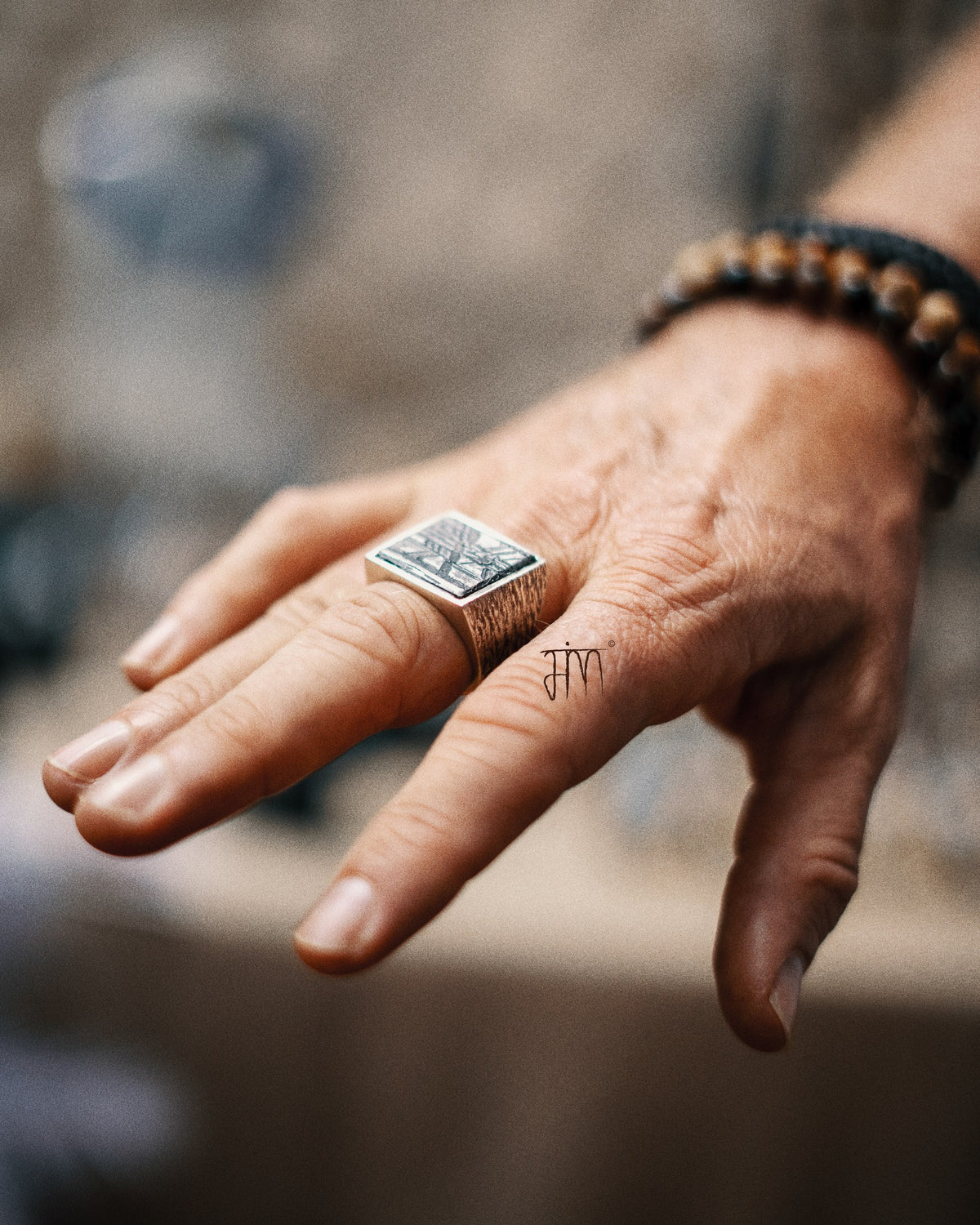 Aletai Meteorite Men’s Ring