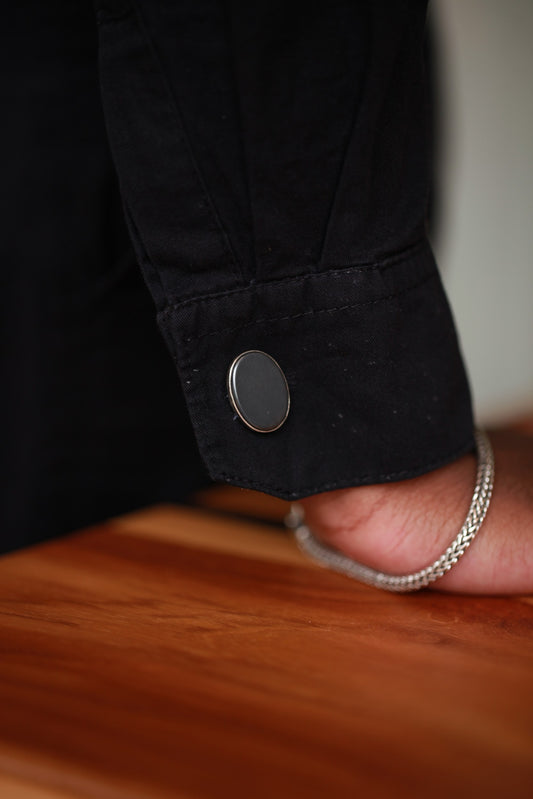 Refined Earth Cufflinks with Hematite