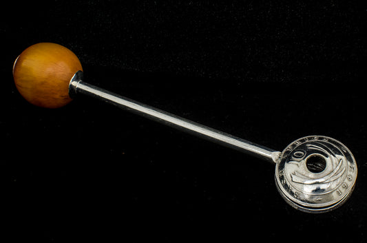 Tiny Tales Baby Rattle with Amber and Coin.